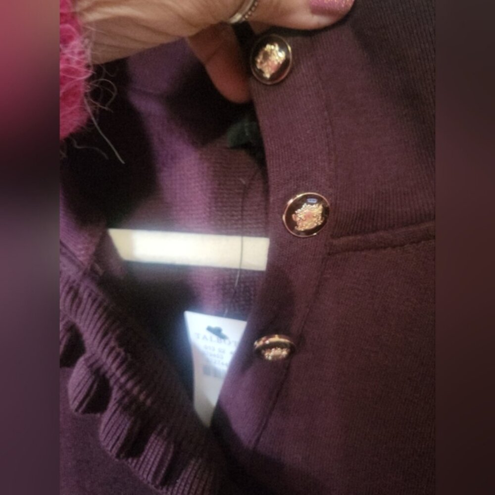 Talbots Deep Burgundy Button Down Shirt - image 3